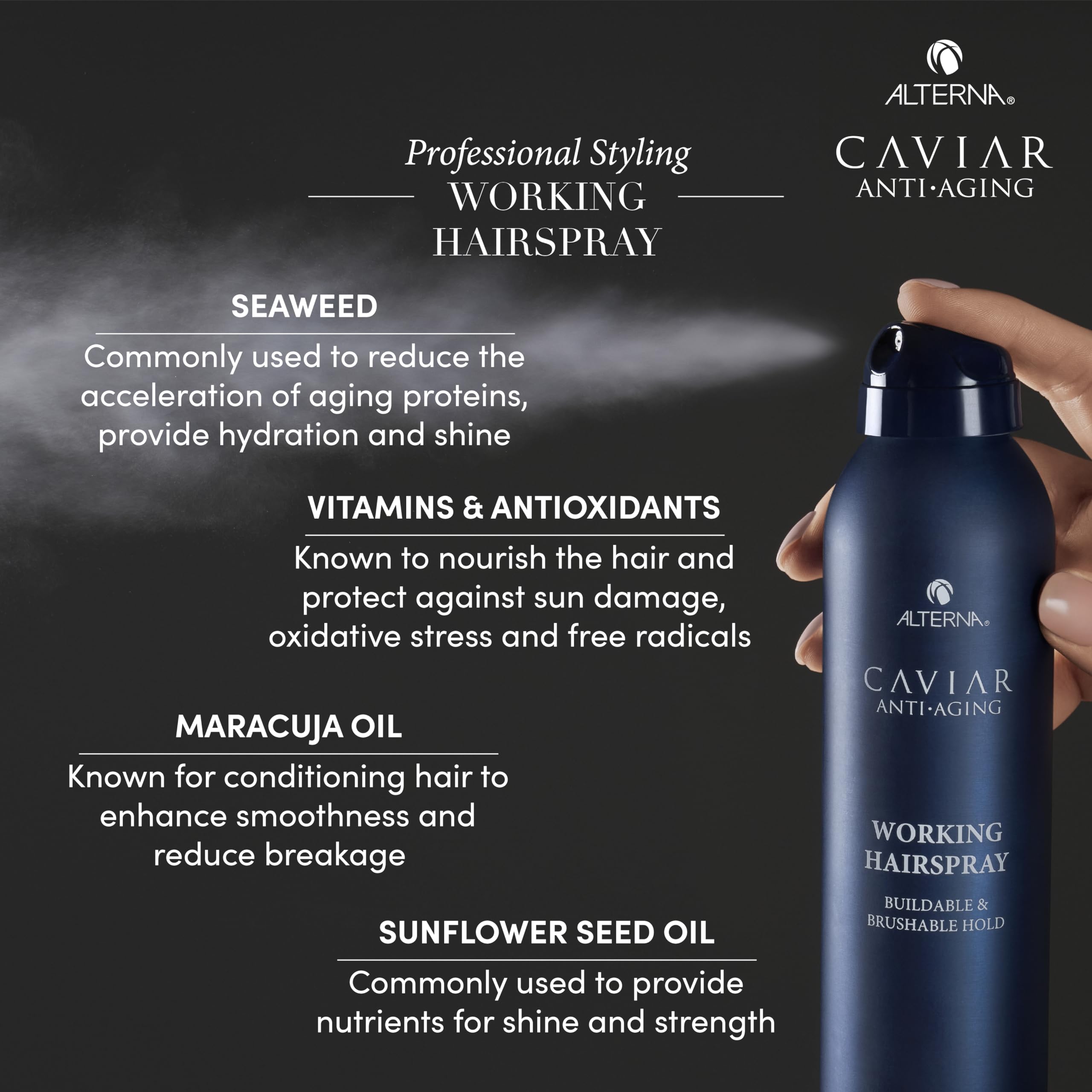 Alterna Caviar Anti-Aging Working Hair Spray, 15.5 Ounce